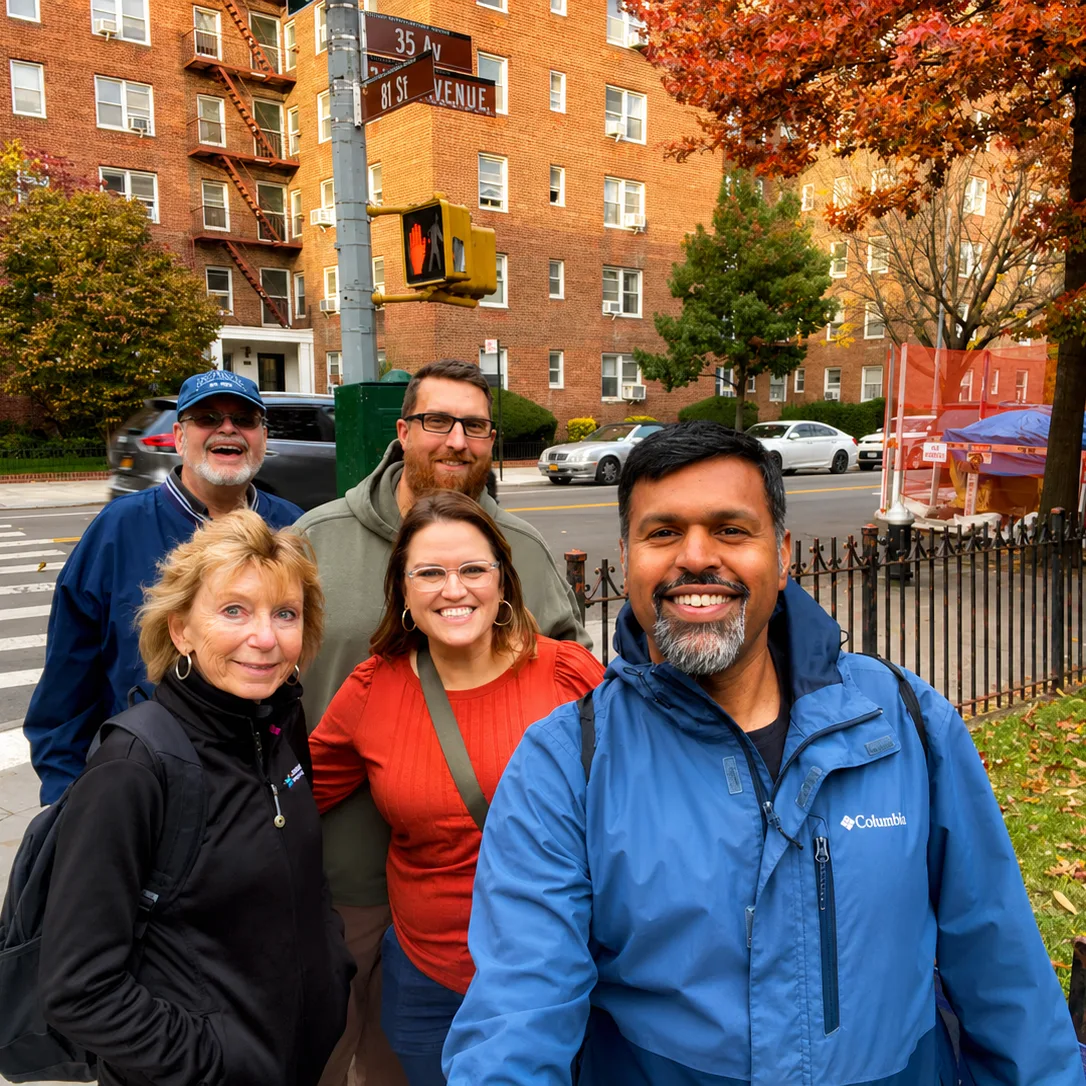 Exploring Jackson Heights neighborhood streets with a local guide in Queens